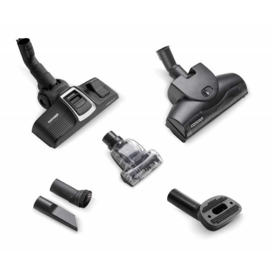 Concept VP8291 porszívó, 700W, fehér, nagy turbo kefe, kis turbo kefe, állatszőr kefe