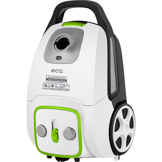 ECG VPS3010 vászon/papír porzsákos porszívó mini PET turbó kefével, fehér, 700W