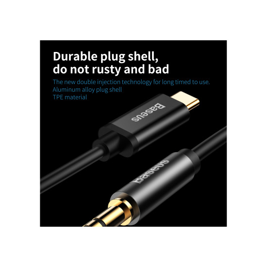 Baseus Yiven USB-C 3,5 mm 1,2 m JACK Összekötő kábel USB-C apa - 3.5mm jack apa M01
