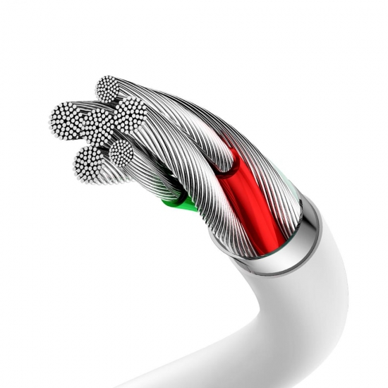 Baseus CAMSW-C02 tartós USB/mikro-USB kábel 2.4A, 1m, fehér