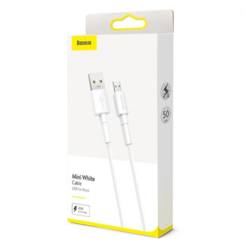 Baseus CAMSW-C02 tartós USB/mikro-USB kábel 2.4A, 1m, fehér