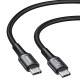 Baseus CATGH-I01 Halo nylon harisnyázott USB/USB Type-C PD2.0 kábel 60W 20V 3A/0.5m fekete