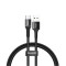Baseus CAMGH-A01 Halo adatkábel tartós nylon fonott micro USB LED 3A 0.5m fekete