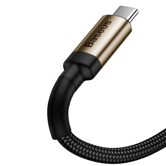 Baseus CATKLF-SV1 Cafule Nylon USB-Type C kábel PD3.1 100W 20V 5A QC3.0 1m arany
