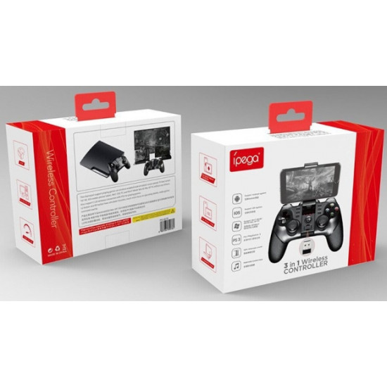 Gamepad Ipega Batman PG-9076, LED jelzők, Akkumulátor 380 mAh, Bluetooth, Átviteli távolság 8 m PG9076