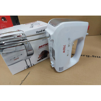 MPM MMR-19 kézimixer 750W fehér habverővel és dagasztószárral 