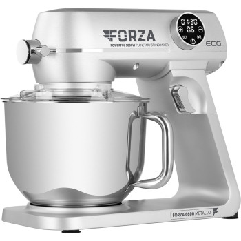 ECG FORZA 6600 Metallo Nero konyhai robotgép, 1800W, prémium inox
