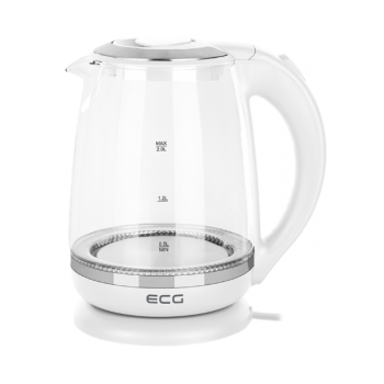 ECG RK2020 White vízforraló, 2L, üveg, fehér 