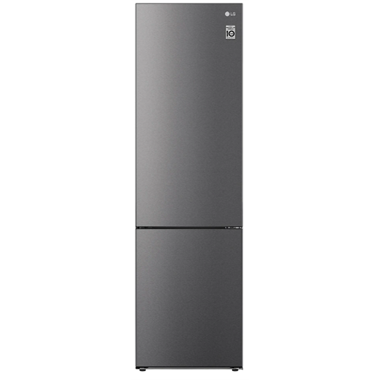 LG GBP62DSNCN1 alulfagyasztós kombinált hűtőszekrény, 384L, inox, Smart Inverter Kompresszorral, 2 zöldség és gyümölcs tároló rekesszel, 59,5 x 203 x 67,5 cm