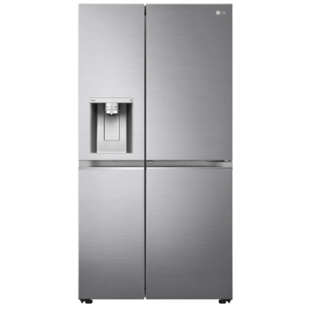 LG GSJV90PZAF side by side hűtőszekrény, 91,3 x 179 x 73,5 cm, 635L, lineáris inverter kompresszorral, beépített vízadagolóval, inox