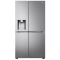 LG GSJV90PZAF side by side hűtőszekrény, 91,3 x 179 x 73,5 cm, 635L, lineáris inverter kompresszorral, beépített vízadagolóval, inox