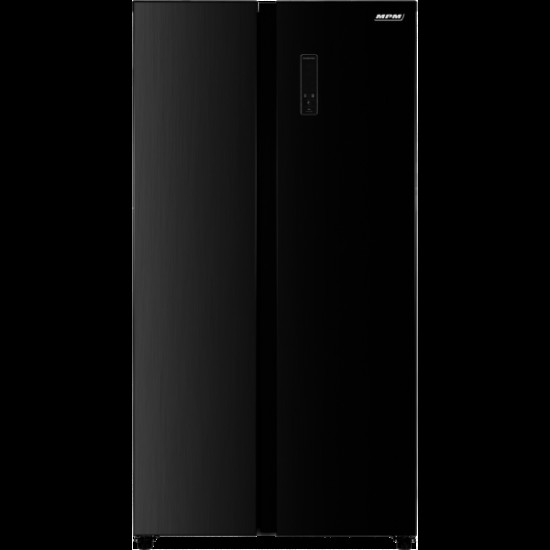 MPM side by side hűtőszekrény fagyasztóval MPM-427-SBS-03N, 442L,177 x 90 x 59 cm, fekete, No Frost funkcióval 
