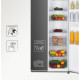 MPM side by side hűtőszekrény fagyasztóval MPM-439-SBS-15ND,439L,fekete, vízadagolóval, No Frost funkcióval, 177x90x59cm