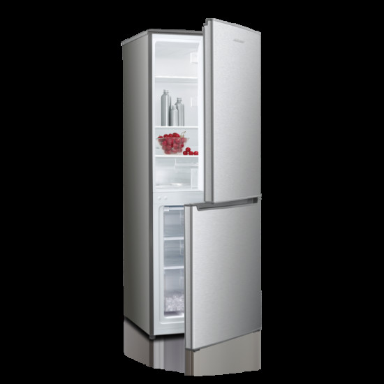 MPM alulfagyasztós kombinált hűtőszekrény MPM-215-KB-39, 150 x 55 x 58cm, 215L,inox