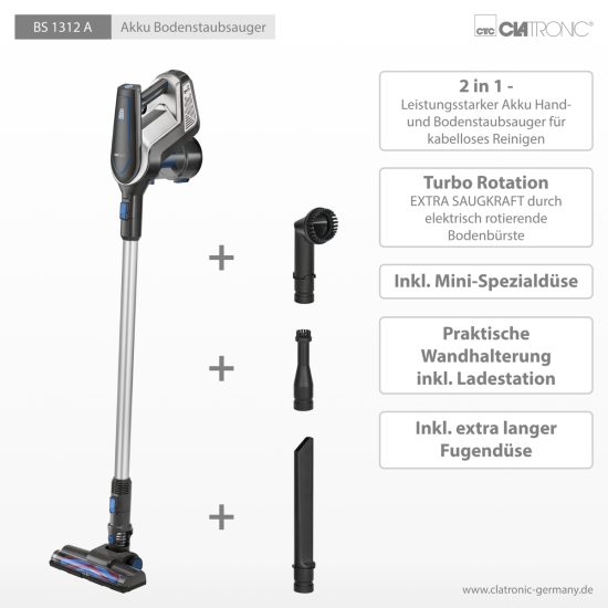Clatronic BS 1312 A antracit Akkus állóporszívó BS1312A