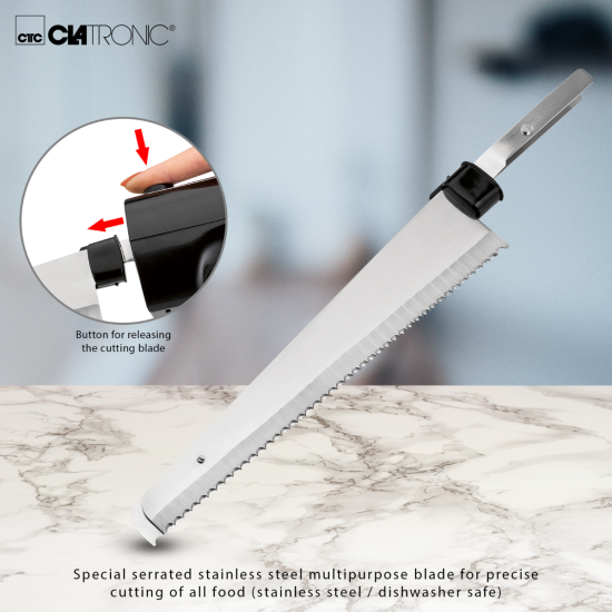 Clatronic EM 3702 fekete-inox elektromos kés