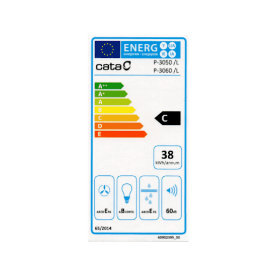 CATA P-3050 WH/L fehér 50cm konyhai elszívó mosható fém zsírszűrővel P3050WHL
