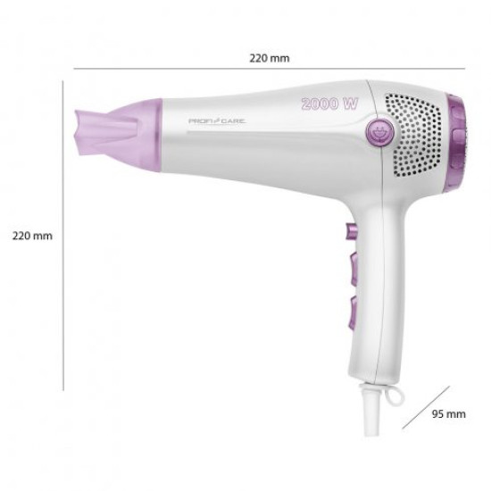 ProfiCare PC-HT 3020 fehér rózsaszín hajszárító