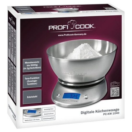 ProfiCook PC-KW 1040 inox tálas konyhamérleg