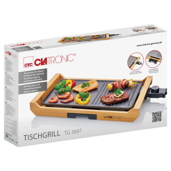 Clatronic TG 3697 asztali grill, bambusz