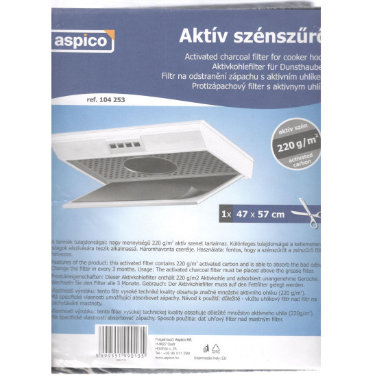 Aspico 104253 Szénszűrő páraelszívóhoz