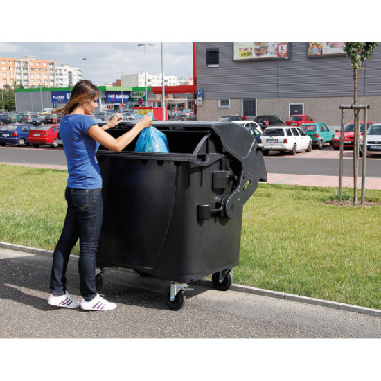 műanyag konténer 1100 literes zöld