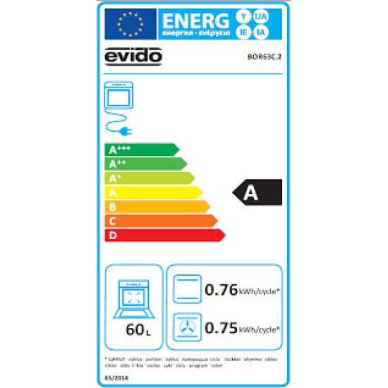 Evido RUSTIC-O 60C BÉZS rusztikus beépíthető sütő BOR63C.2