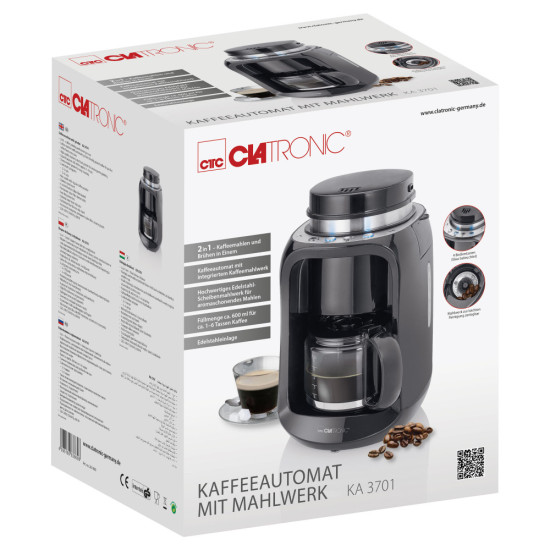 Clatronic KA 3701 kávéfőző darálóval KA3701