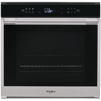 Whirlpool W7 OM4 4S1 C katalitikus tisztítású beépíthető sütő fekete full üveg, Inox szegély  W7 OM4 4S1 C