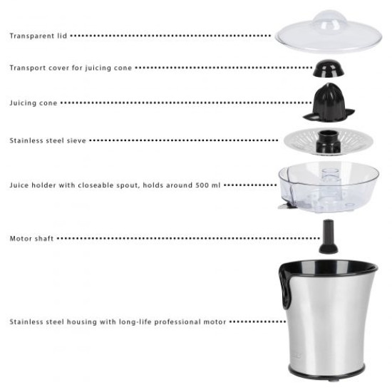 ProfiCook PC-ZP 1018 citrusfacsaró 100W inox