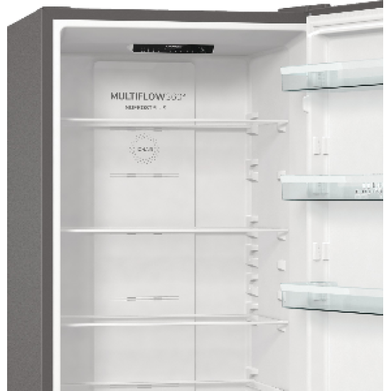 Gorenje NRK6202ES4 NoFrost Plus kombinált hűtőszekrény 235/96 l 60x59.2x200cm, AdaptTech funkcióval