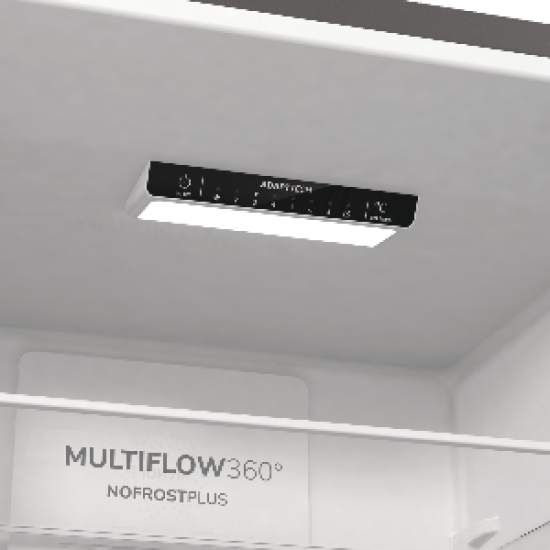 Gorenje NRK6202ES4 NoFrost Plus kombinált hűtőszekrény 235/96 l 60x59.2x200cm, AdaptTech funkcióval