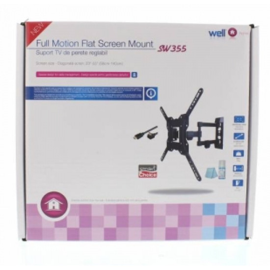 Well 23-55" fali forgatható dönthető fali LCD tv konzol szett TVS-LCD-SW355P-WL