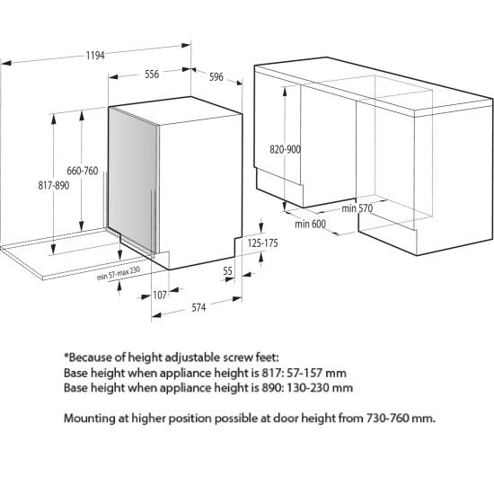 Gorenje GV661D60 teljesen beépíthető mosogatógép, 60cm, 16 teríték, automatikus ajtónyitás 