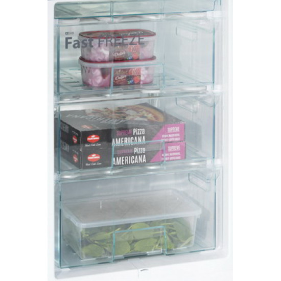 Snaigé RF56SM-S5JJ2FO fekete alulfagyasztós kombinált hűtőszekrény 185x60x65cm