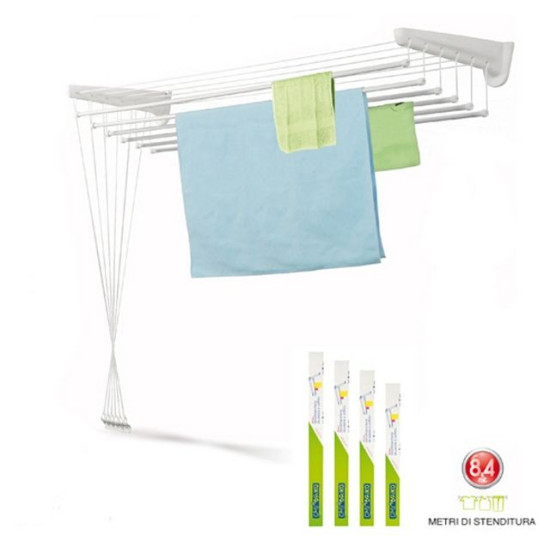 Rayen 67915 ruhaszárító 140 cm ROMA függőlegesen mozgó, falra vagy mennyezetre szerelhető