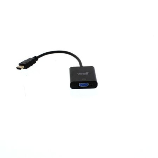 Well HDMI-VGA átalakító adapter Adapt-HDMIM/VGAF-0,2BK-WL