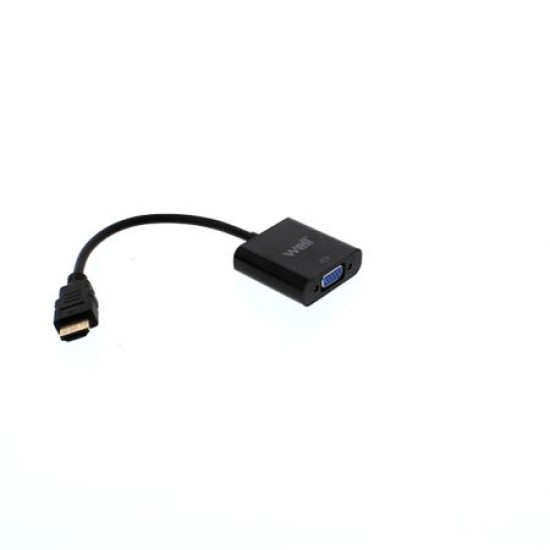 Well HDMI-VGA átalakító adapter Adapt-HDMIM/VGAF-0,2BK-WL