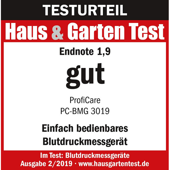 ProfiCare PC-BMG 3019 vérnyomásmérő felkaros