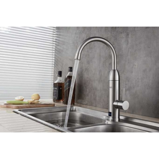 Elektromos átfolyós vízmelegítő csaptelep vízhőmérséklet kijelzéssel Well FCT-EL-Creek-WL