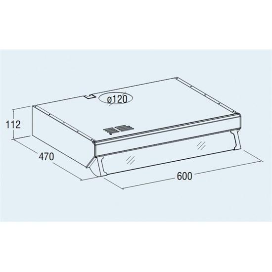 CATA F-2060 WH/L fehér 60cm konyhai elszívó mosható fém zsírszűrővel 