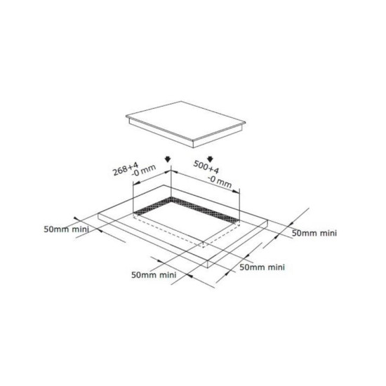 EVIDO DOMINO V 32B ceran beépíthető DOMINO-V HVD32B.1 főzőlap