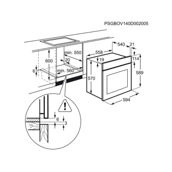 Electrolux EZA2400AOX beépíthető sütő