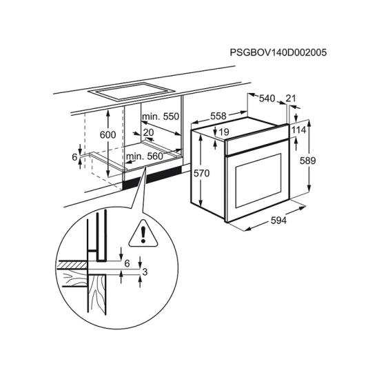 Electrolux EZA2400AOX beépíthető sütő