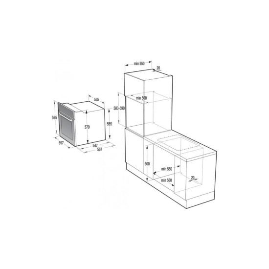 Gorenje BO615E01XK beépíthető sütő