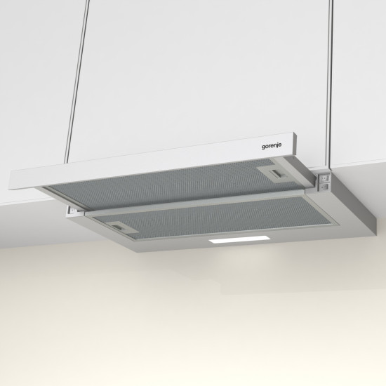 Gorenje TH60E3W fehér beépíthető teleszkópos konyhai elszívó, 