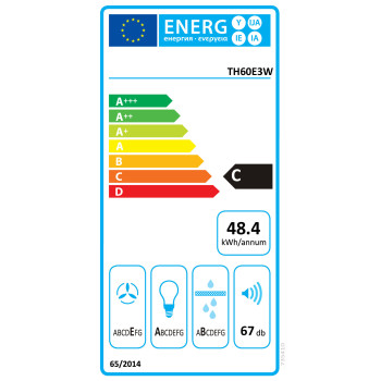 Gorenje TH60E3W fehér beépíthető teleszkópos konyhai elszívó, 