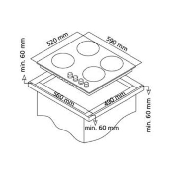 Evido VALEO 60FX WOK  gáz égős  inox beépíthető főzőlap HGX6WX.2