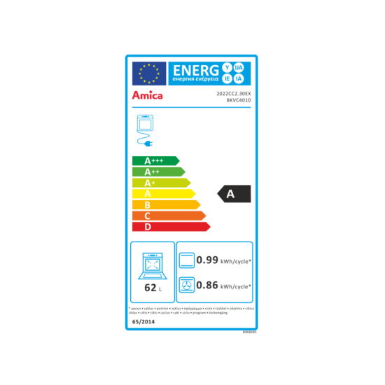 Amica BKVC4010 összeépíthető sütő+főzőlap szett