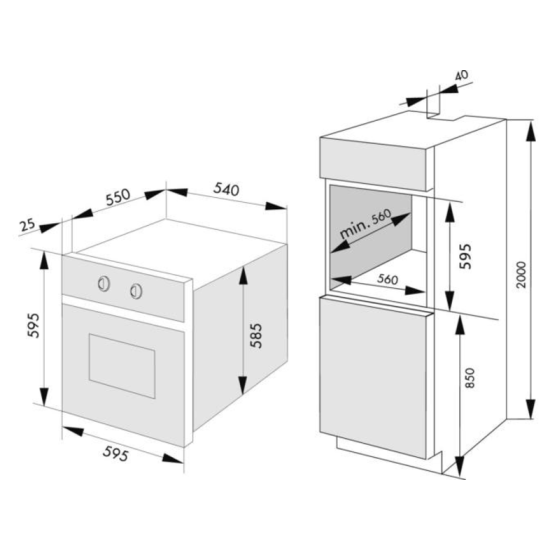 Amica BKVC4010 összeépíthető sütő+főzőlap szett